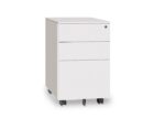 Lunar metal mobile pedestal under-desk drawers