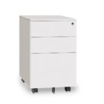 Lunar metal mobile pedestal under-desk drawers