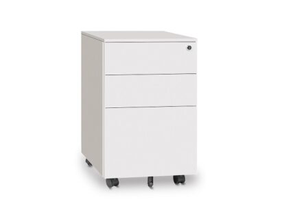 Lunar metal mobile pedestal under-desk drawers