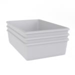 White tote bin student storage tray