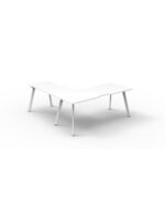 Deluxe Infinity Eternity Leg Desk & Return - 2 Piece Table Top