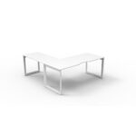 Deluxe Infinity Loop Leg Desk & Return - 2 Piece Table Top