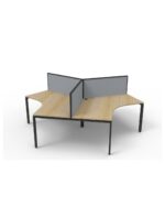 Deluxe Infinity 3 Person 120 Degree Workstation - Image 5