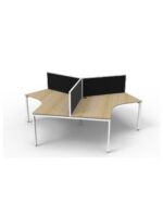 Deluxe Infinity 3 Person 120 Degree Workstation - Image 6