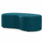 Pluto ottoman in deep teal woven fabric – indicative render
