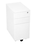 3 Drawer Slimline Steel Mobile Pedestal - Image 3
