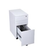 3 Drawer Slimline Steel Mobile Pedestal - Image 4