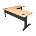 Rapid Span Open Workstation With Return - Two Piece Top
