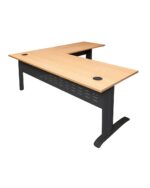 Rapid Span Open Workstation With Return - Two Piece Top