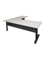 Rapid Span Open Workstation With Return - Two Piece Top - Image 4