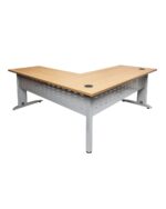 Rapid Span Open Workstation With Return - Two Piece Top - Image 2