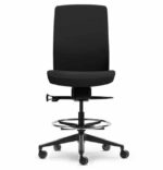 Aveya Fully Upholstered Drafting - Black - Image 7