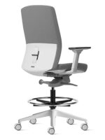 Aveya Fully Upholstered Drafting – White - Image 2
