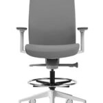 Aveya Fully Upholstered Drafting – White