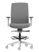 Aveya Fully Upholstered Drafting – White