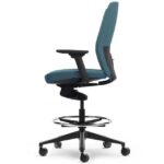 Aveya Fully Upholstered Drafting - Black