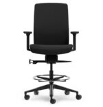 Aveya Fully Upholstered Drafting - Black - Image 3