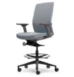Aveya Fully Upholstered Drafting - Black - Image 4