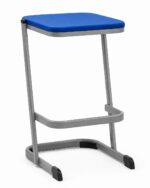 Kanga Stool in Blue — backless cantilever classroom and lab stool by EFI Furniture