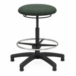 Think Stool with green seat — height-adjustable science lab and STEM stool by EFI Furniture