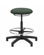 Think Stool with green seat — height-adjustable science lab and STEM stool by EFI Furniture