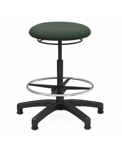 Think Stool with green seat — height-adjustable science lab and STEM stool by EFI Furniture