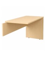Core Return desk return in maple laminate with slab end panels – attaches to a Core desk to form an L-shaped workstation