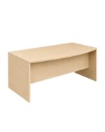 Core Bow Front Desk in maple laminate – curved bow-front office desk with slab end panels