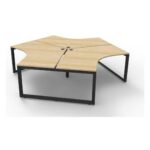 Deluxe Infinity Loop Leg 3 Person 120 Degree Workstation
