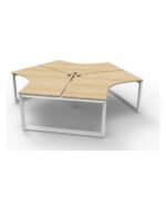 Deluxe Infinity Loop Leg 3 Person 120 Degree Workstation - view 2