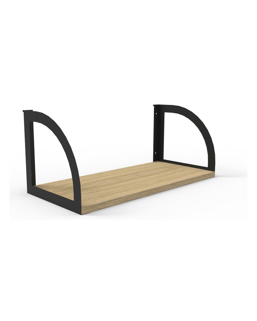 infinity-screen-hung-shelf-natural-oak-with-black-powdercoat-steel-shelf-brackets-18mm-t-melamine-shelf-v2-1 Infinity Screen Hung Shelf