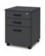 Mobile Pedestal 2 Drawer 1 File - Charcoal with Multi Lock
