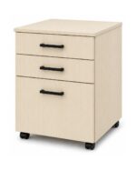 Mobile Pedestal 2 Drawer 1 File - Dansk Maple