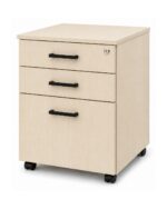 Mobile Pedestal 2 Drawer 1 File - Dansk Maple with Multi Lock