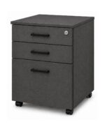 Mobile Pedestal 2 Drawer 1 File - Ironstone with Multi Lock