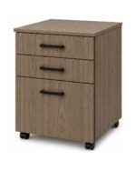 Mobile Pedestal 2 Drawer 1 File - Natural Walnut