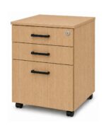 Mobile Pedestal 2 Drawer 1 File - Select Beech with Multi Lock