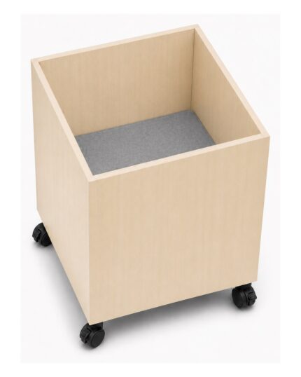 Padded Book Return Trolley - Australian-made mobile library book return unit with padded base