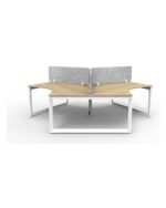 Deluxe Infinity Loop Leg 3 Person 120 Degree Workstation - view 10