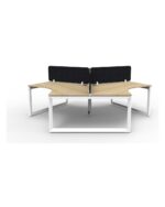 Deluxe Infinity Loop Leg 3 Person 120 Degree Workstation - view 12