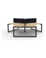 Deluxe Infinity Loop Leg 3 Person 120 Degree Workstation - view 13