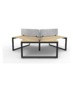 Deluxe Infinity Loop Leg 3 Person 120 Degree Workstation - view 9
