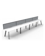 Deluxe Infinity Single Sided Workstation - Natural White / Black