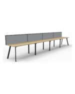 Deluxe Infinity Single Sided Workstation - Natural Oak