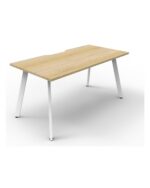 Deluxe Infinity Single Sided Workstation - Natural Oak