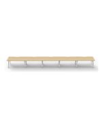 Deluxe Infinity Single Sided Workstation - Natural Oak