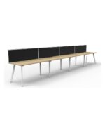 Eternity Single Sided Corner Workstation - Natural Oak