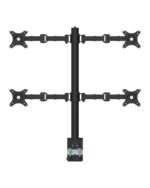 Executive Gas Spring Dual Monitor Arm - Black