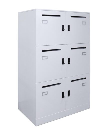 GO Steel 6 Door Office Locker Unit - White China