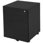 GO Steel Mobile Pedestal - 3 Drawer - Black
